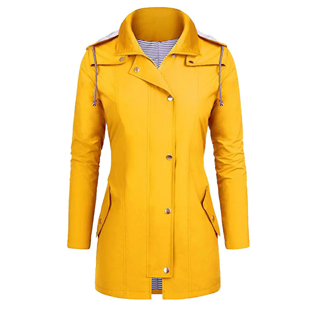 Chic Slim-Fit Women's Rain Jacket