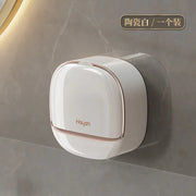 Wall-Mounted Soap Dish with Drainage and Cover