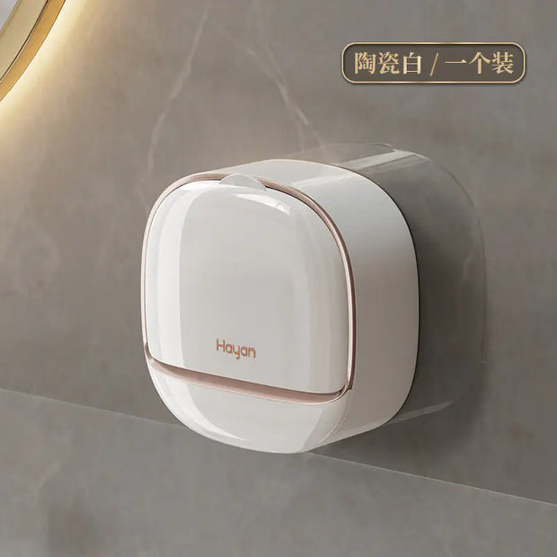 Wall-Mounted Soap Dish with Drainage and Cover