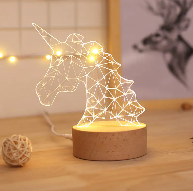 Unicorn Night Light - Bedroom Table Lamp