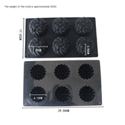 6-Cavity Silicone Molds for Flower Cake and Desserts