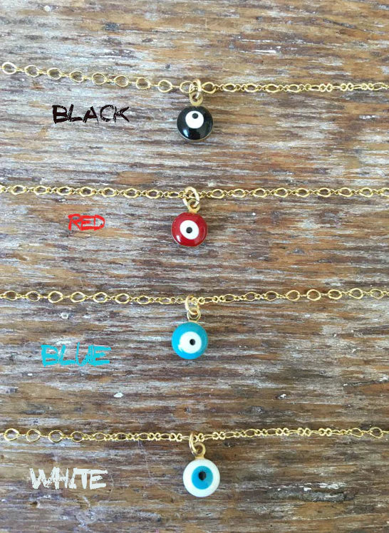 Evil Eye Necklace and Water Drop Pendant Necklace