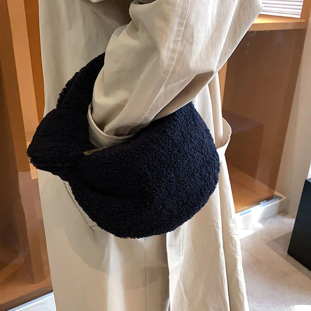 Plush Fashion Hand Carry Casual Bag for Women