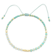 Natural Stone Bead Woven Bracelet for Women