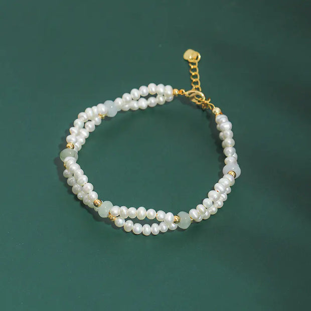 Handmade Woven Freshwater Pearl Bracelet
