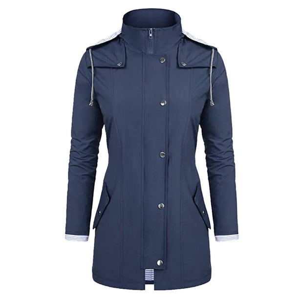 Chic Slim-Fit Women's Rain Jacket