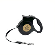 LED Light Retractable Dog Leash for Small to Medium Dogs – 16ft Extendable for Safe Night Walks (Black)