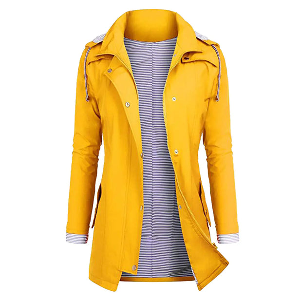 Chic Slim-Fit Women's Rain Jacket