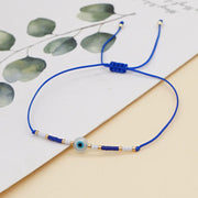 Evil Eye Rice Beads Woven Bracelet for Girls