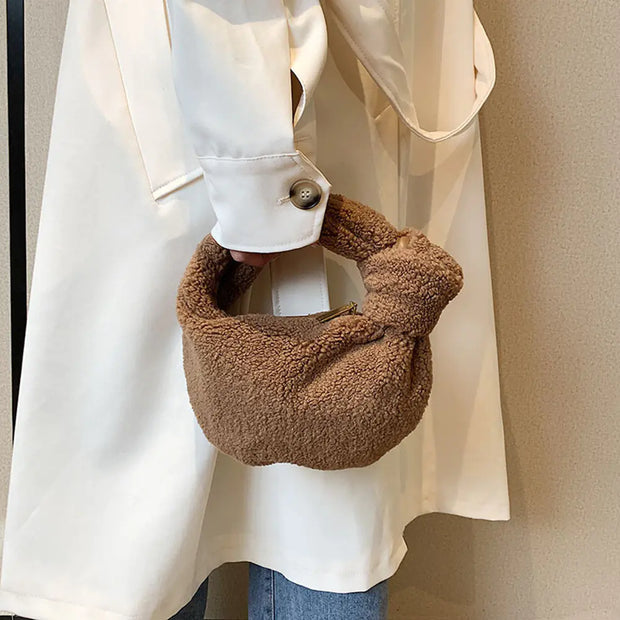 Plush Fashion Hand Carry Casual Bag for Women