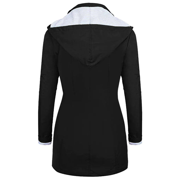 Chic Slim-Fit Women's Rain Jacket