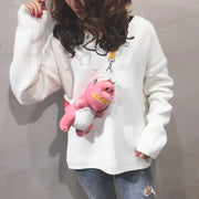 Cute Cartoon Dinosaur Plush Crossbody Bag for Girls