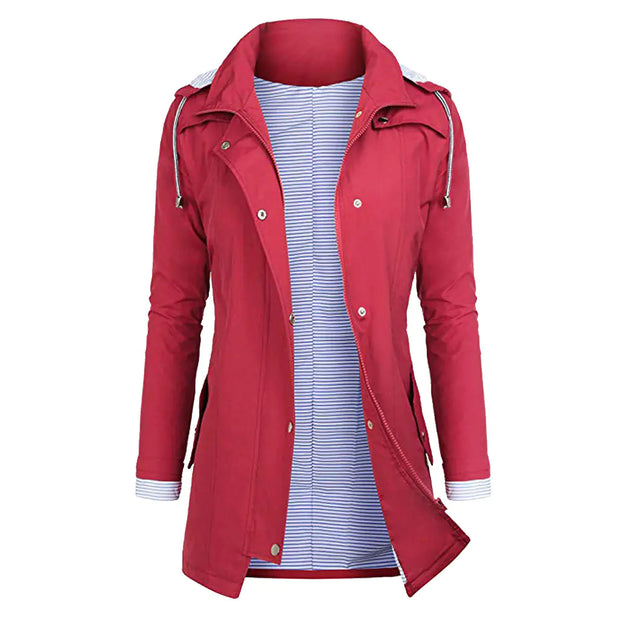 Chic Slim-Fit Women's Rain Jacket