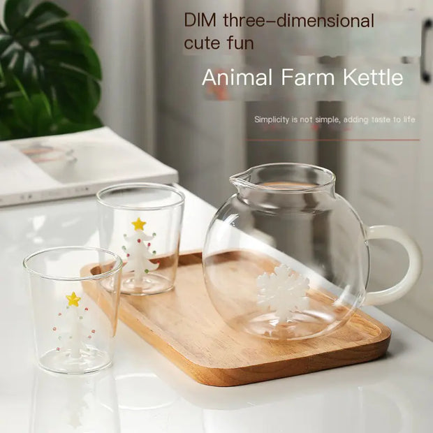 Cute Big Belly Cold Water Jug with Animal Farm Design