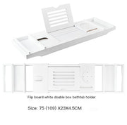 Expandable Non-Slip Bamboo Bathtub Storage Rack