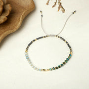 Natural Stone Bead Woven Bracelet for Women