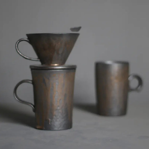 Handmade Gilt Coffee Pot Set with Creative Design