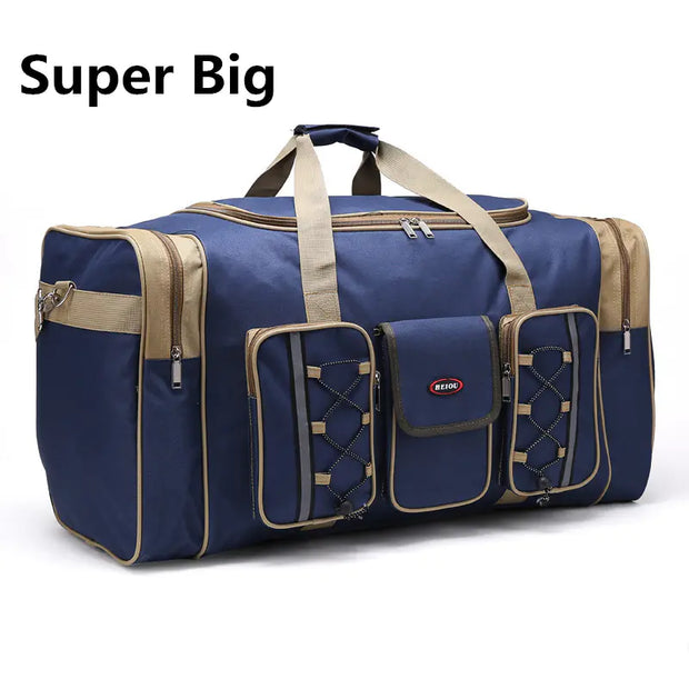 Large Waterproof Nylon Duffle Gym Bag for Travel