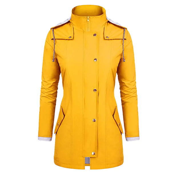 Chic Slim-Fit Women's Rain Jacket