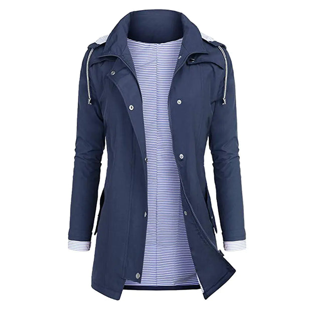 Chic Slim-Fit Women's Rain Jacket
