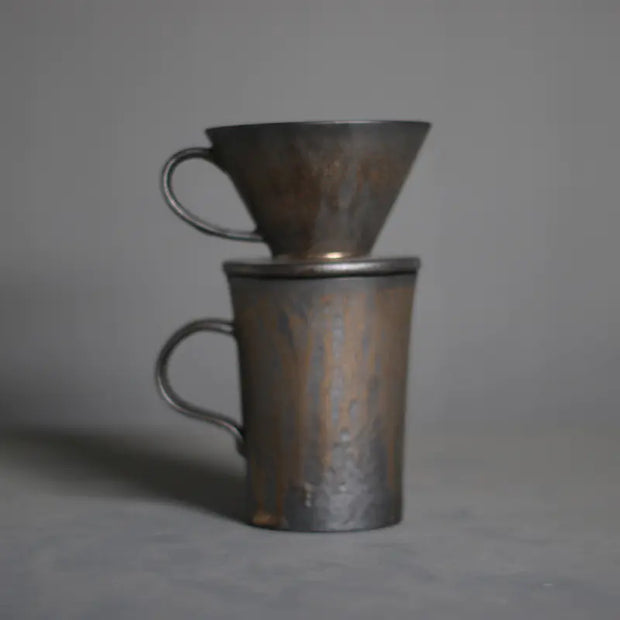 Handmade Gilt Coffee Pot Set with Creative Design