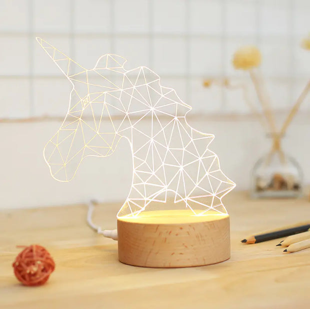 Unicorn Night Light - Bedroom Table Lamp