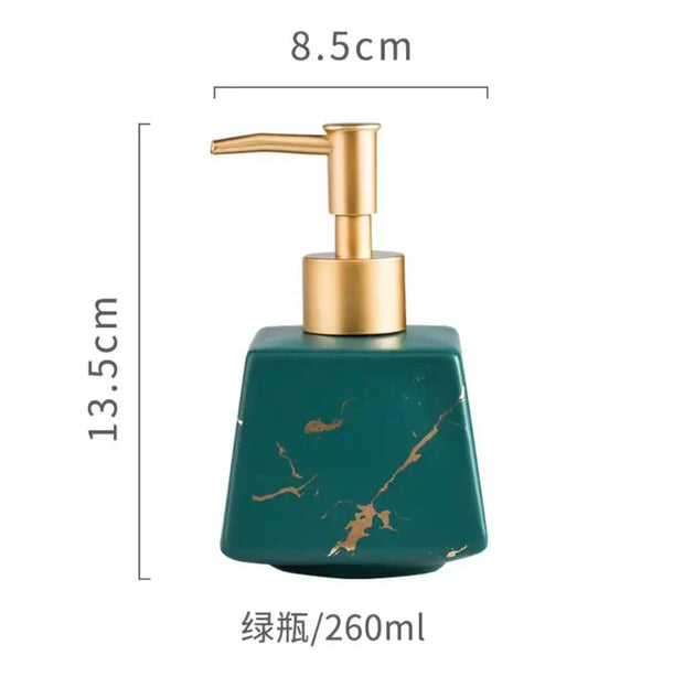 Ceramic Marble Bathroom Pump Bottles for Liquids