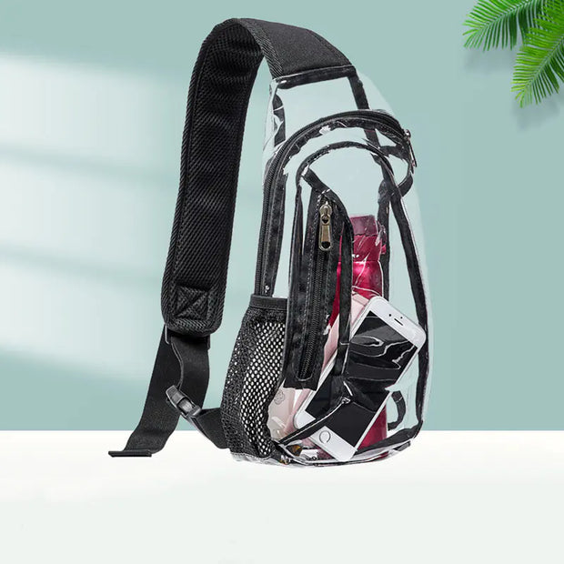 Transparent PVC Shoulder Messenger Bag for Travel