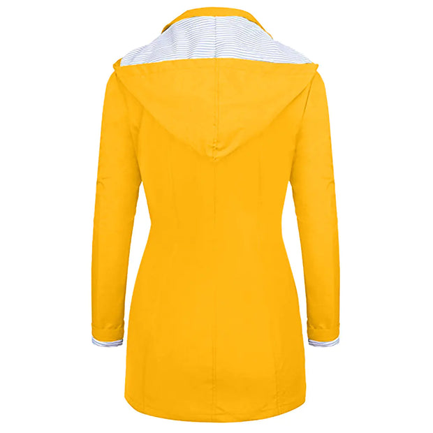 Chic Slim-Fit Women's Rain Jacket